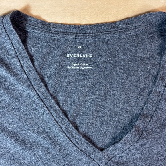 Everlane Organic Cotton V-Neck T-Shirt - Gray - Picture 6 of 8